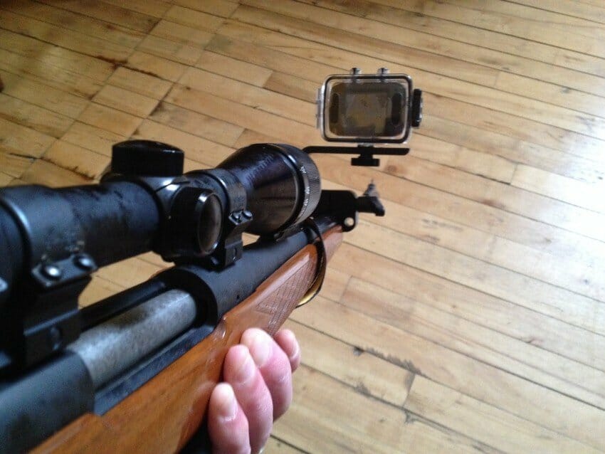 Attach A Cam camera mount on rifle