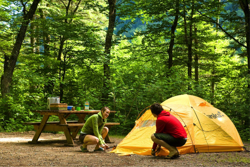 Camping in hot weather