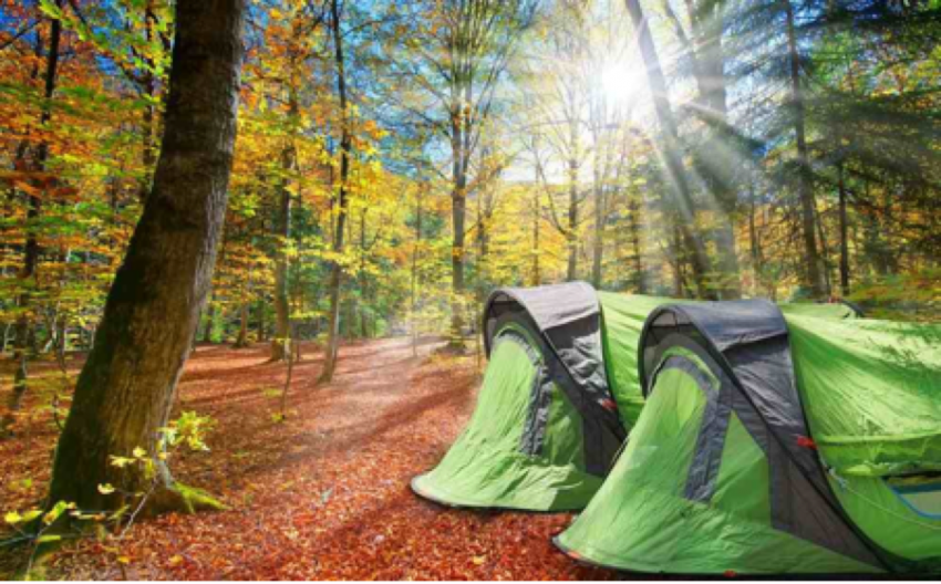 camping in the fall