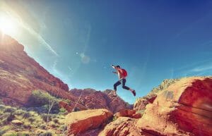 exercising outdoors