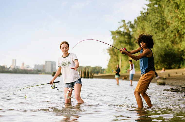 girlfriend fishing